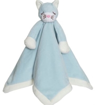 Sød sutteklud i lyseblå med kat fra Teddykompaniet